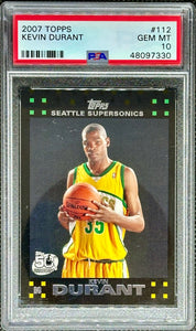 2007 Topps Kevin Durant RC Black PSA 10